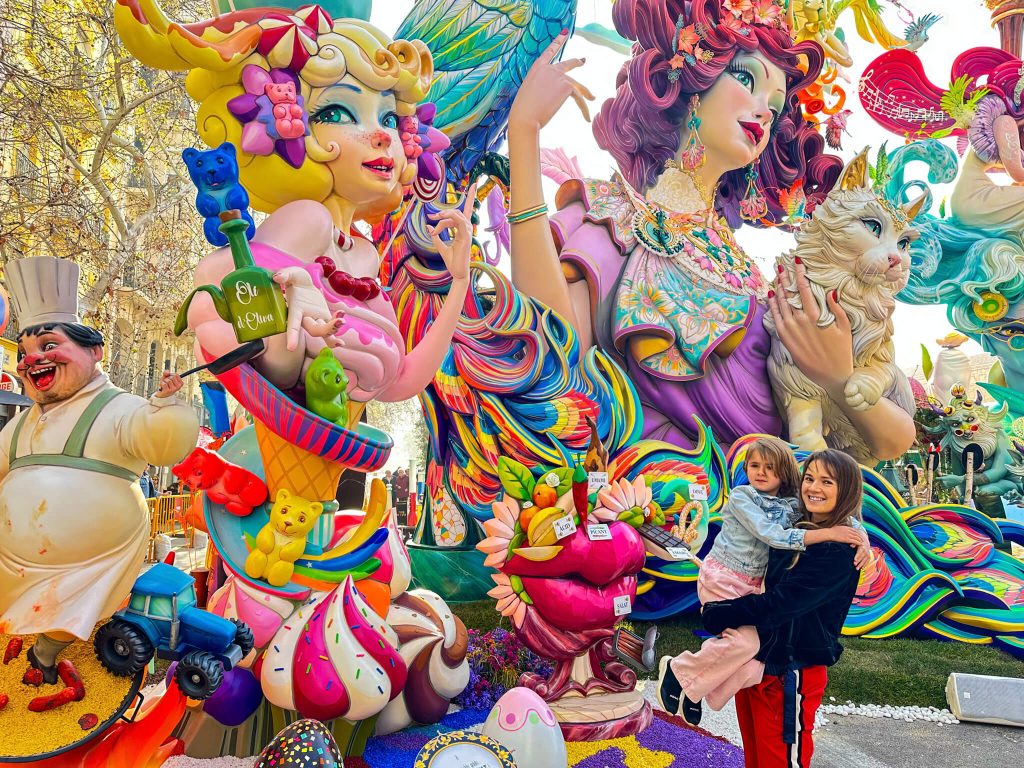 Las fallas con niños en Valencia